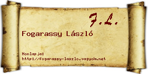 Fogarassy László névjegykártya